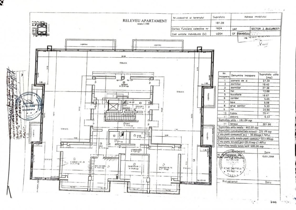 PENTHOUSE | NOOR Residence | 4 camere, suprafata: 181 mp +301 mp Terasa 