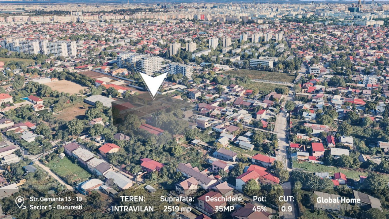 Teren 2519 MP - Deschidere 34 MP •  Sector 5 - Salaj •  Documentatie Verificata