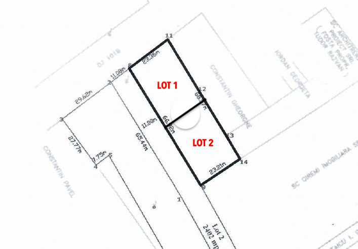 Teren de 785mp cu deschidere dublă 23/34m, strada principală Ciofliceni!