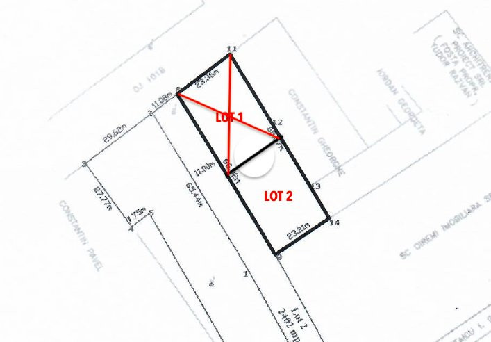 Teren de 785mp, 34m deschidere, aproape de strada principală Ciofliceni!