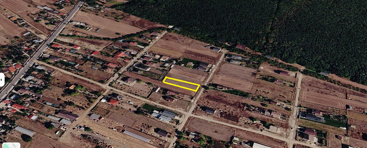 Teren intravilan-Moara Vlasiei 1.008 mp, toate utilitățile, la marginea pădurii
