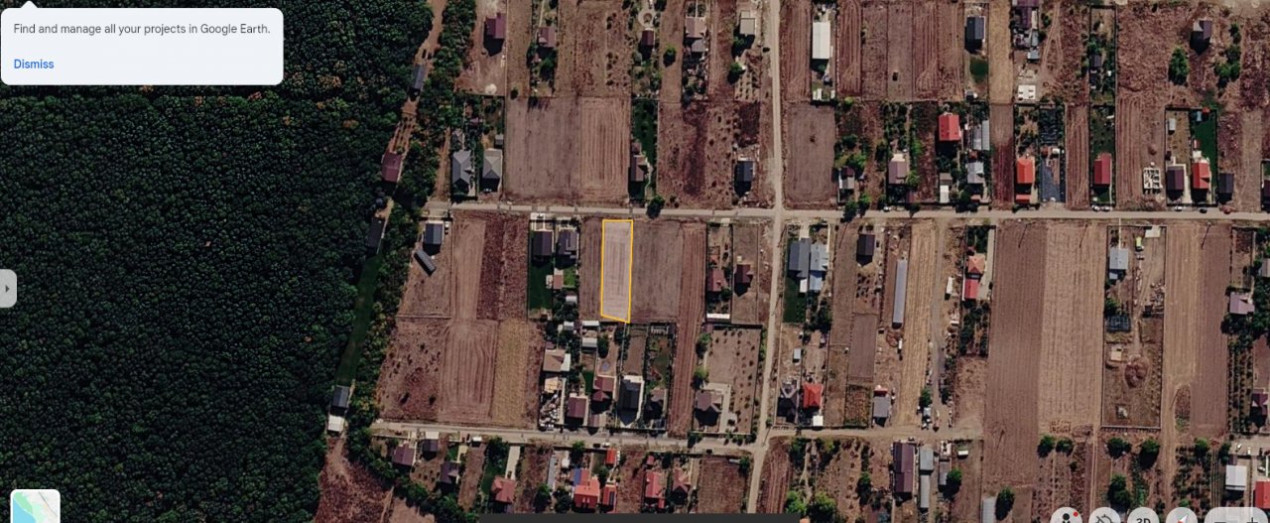 Teren intravilan-Moara Vlasiei 1.008 mp, toate utilitățile, la marginea pădurii