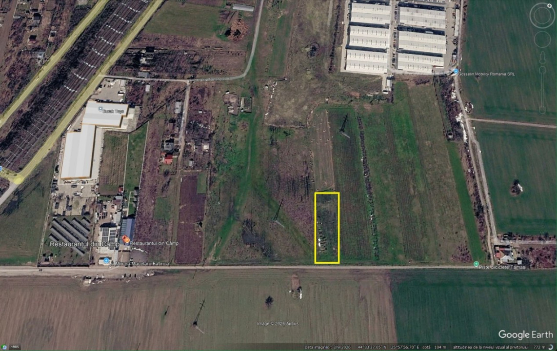 TEREN INTRAVILAN 3.870 MP – BUFTEA | ZONA TAMASI | FRONT STRADAL 32 ML