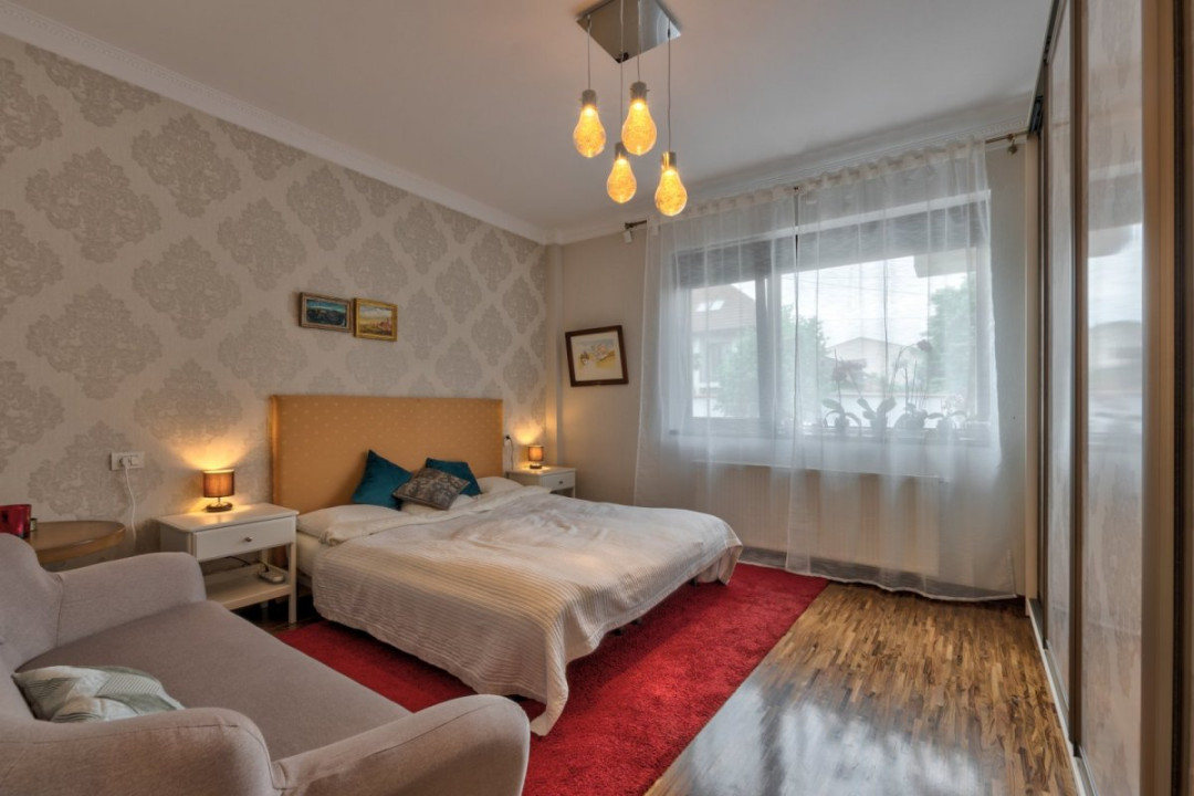 Apartament elegant 170mp, curte proprie și 3 locuri parcare, Parc Bazilescu!