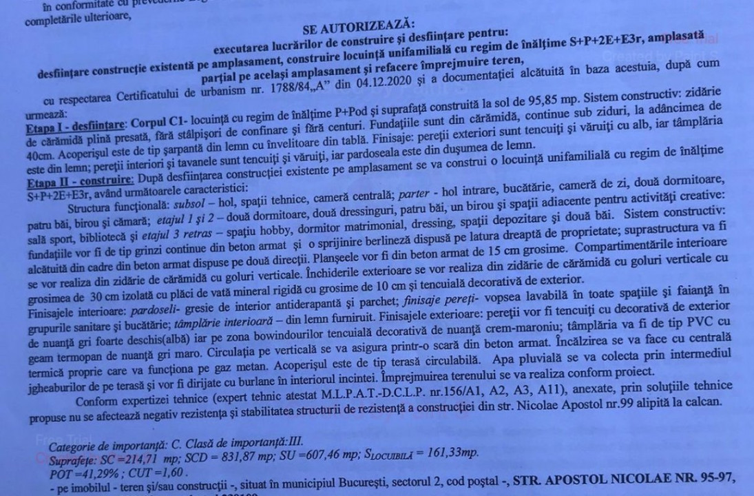 Colentina OMV - teren liber cu AC 