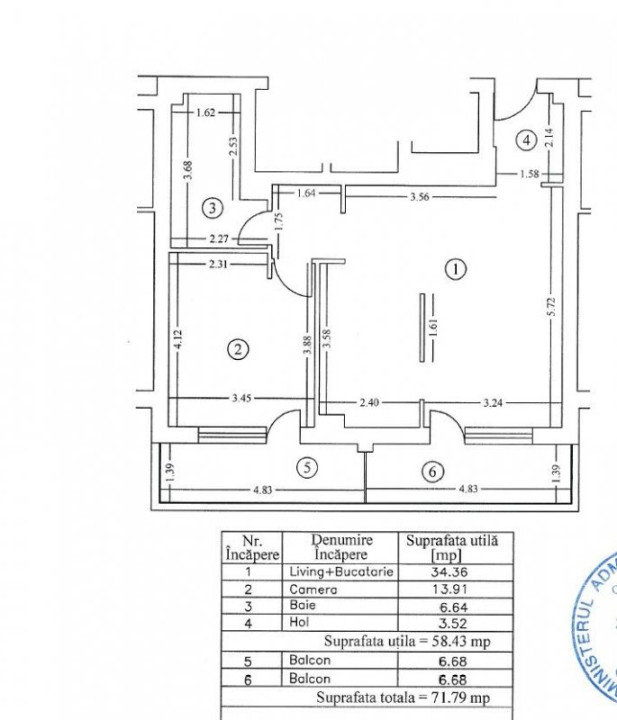 PALLADY - EVOCASA OPTIMA, APARTAMENT 2 CAMERE 72 MP TOTAL, LA CHEIE !