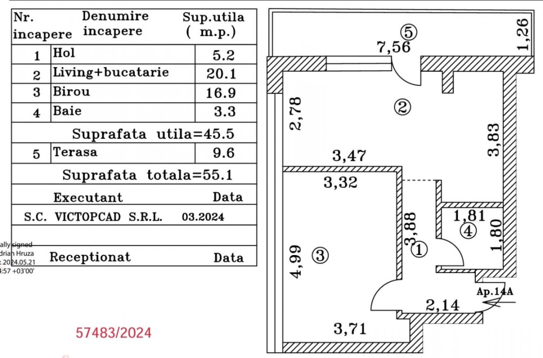 Apart 2 cam Titan Nicolae Grigorescu Bloc FINALIZAT 2023 