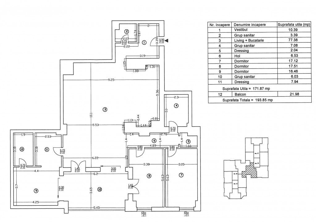 Apartament PREMIUM 4 camere | Priveliste de TOP I 194mp | Upground Residence 