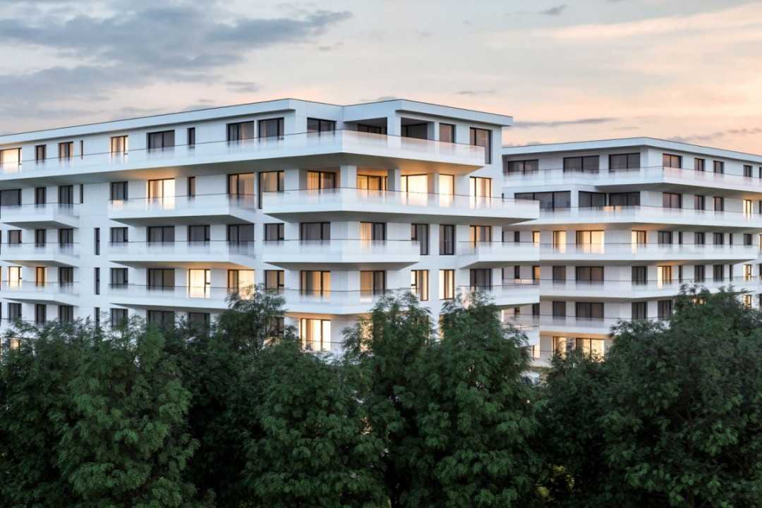 2 camere spațios, 84 mp total, terasă 23 mp | Finisaje premium – Pines Residence