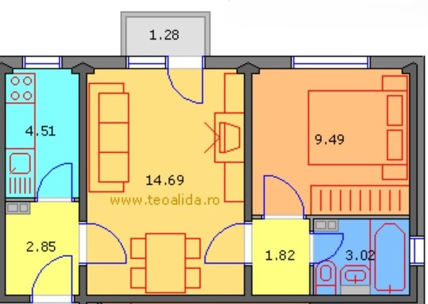2 camere | semidecomandat | Berceni - Luica