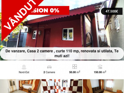  Casa cu teren de  158 mp in Com. Pantelimon, renovata - La pret de garsoniera !