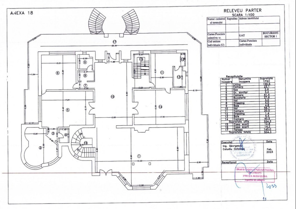 Vilă 14 camere, 1.357 mp, teren 3.718 mp, piscină, teren tenis, grădină superbă