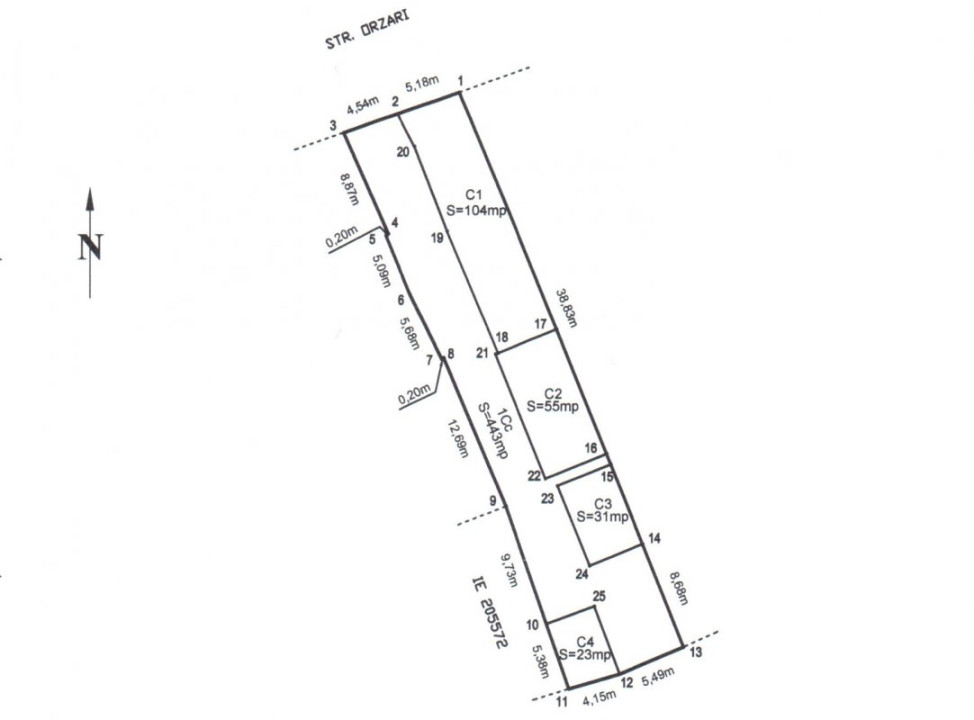Teren Constructruibil strada Orzari | zona Calarasi, Agricultori