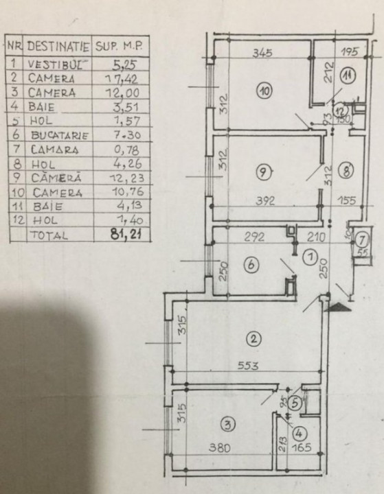 Apartament 4 camere Nasaud 82 mp